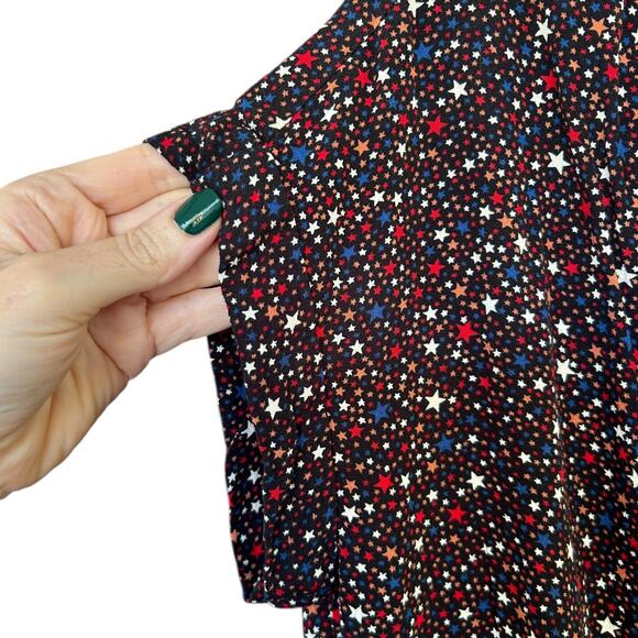 Madewell Women's Central Drapey Shirt in Starry Night Size Small 4th of July - Picture 5 of 6